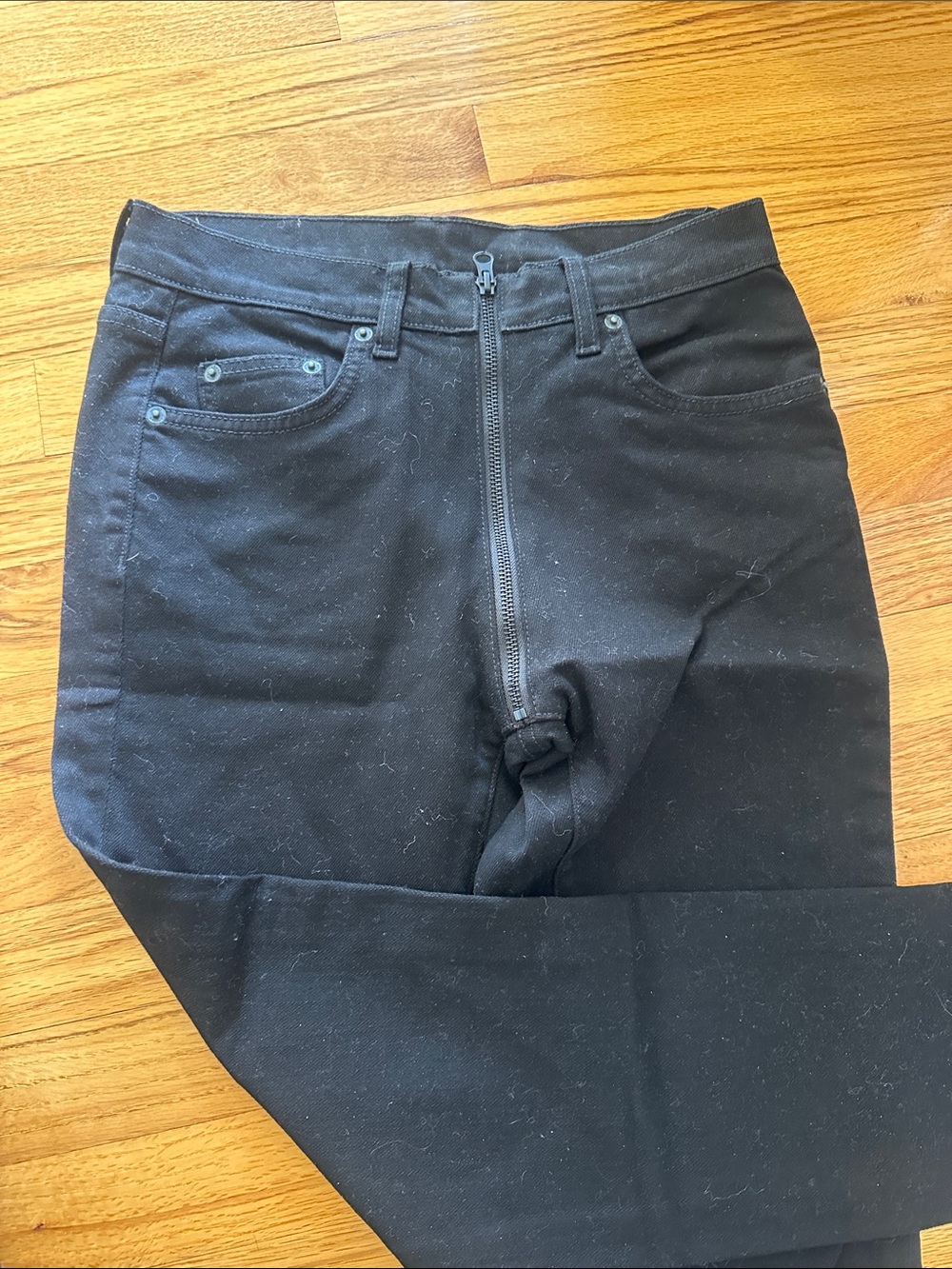 Carmar Black Skinny Jeans with Front Zip